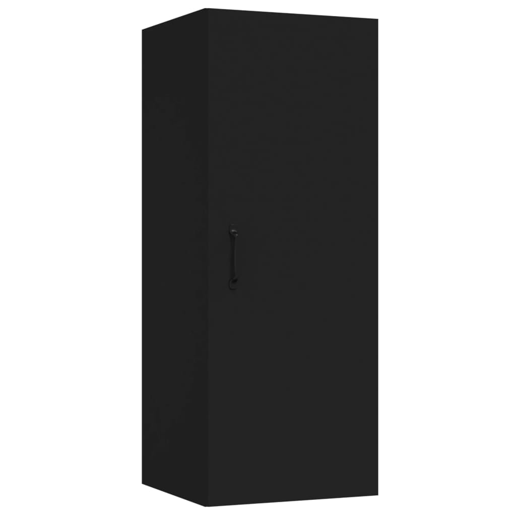 vidaXL Szafka wisząca, czarna, 34,5x34x90 cm, materiał drewnopochodny