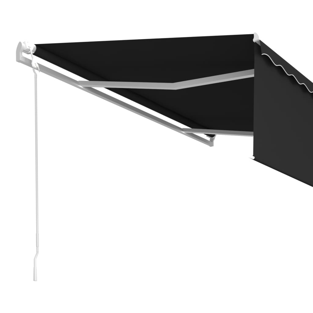 vidaXL Automatycznie zwijana markiza z zasłoną, 5x3 m, antracytowa