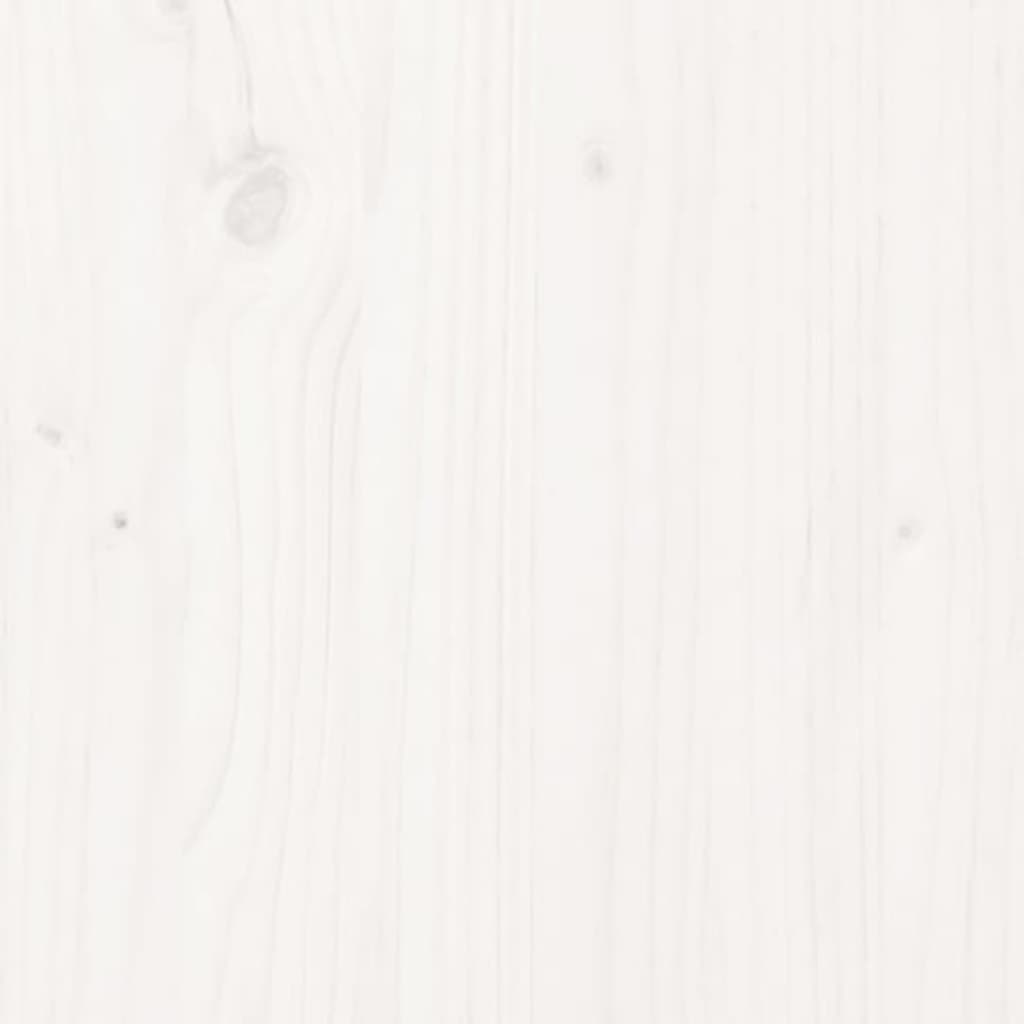 vidaXL Stojak na drewno opałowe, biały, 80x25x100 cm, drewno sosnowe