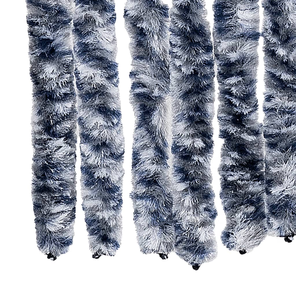 vidaXL Zasłona przeciwko owadom, niebiesko-biała, 100x230 cm, szenil