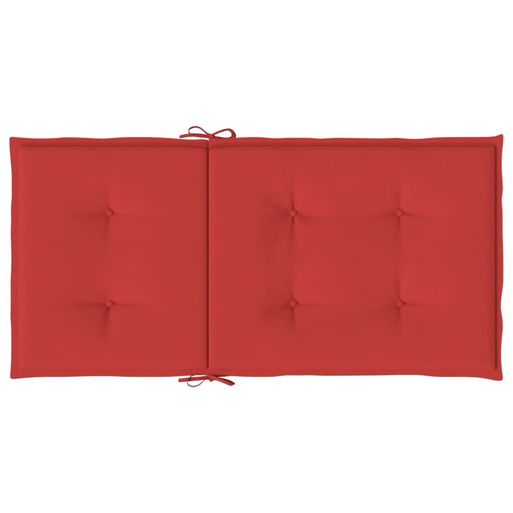 vidaXL Poduszki na krzesła ogrodowe, 6 szt., czerwone, 100x50x3 cm
