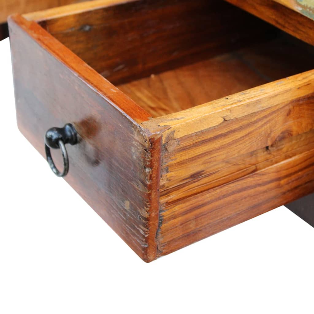 vidaXL Stolik kawowy z szufladami z drewna odzyskanego 90x45x35 cm