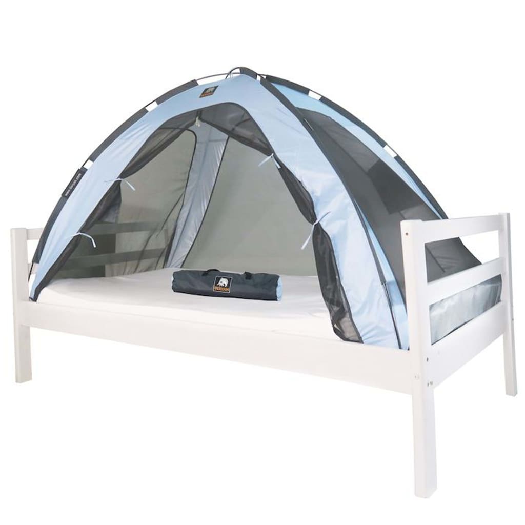 DERYAN Moskitiera namiot na łóżko, 200x90x110 cm, niebieska