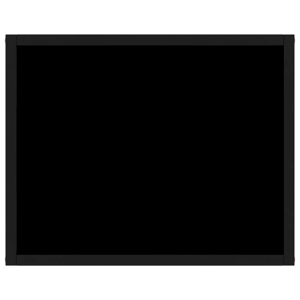 vidaXL Stolik konsolowy, czarny, 50x40x40 cm, szkło hartowane