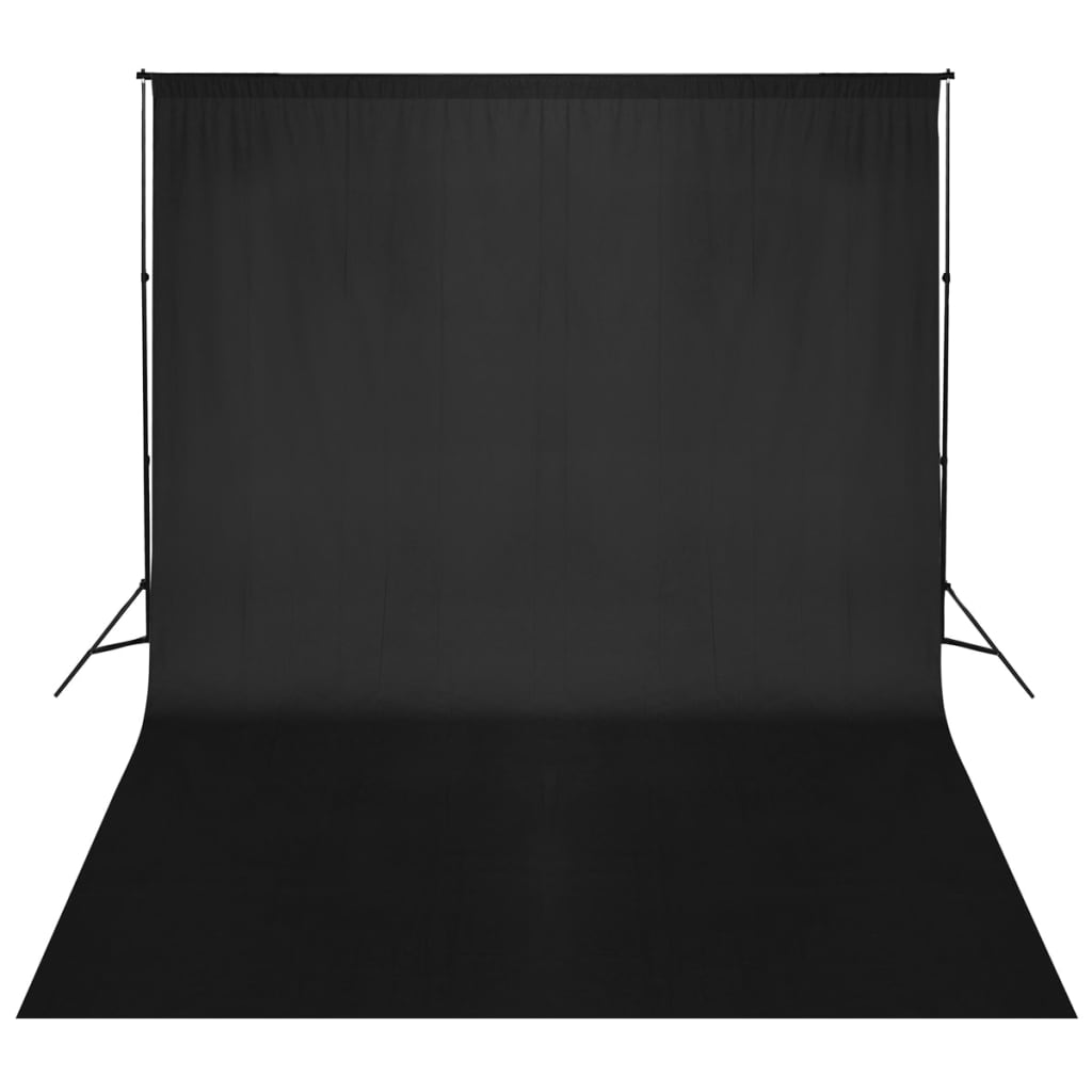 vidaXL System zawieszenia tła z czarnym tłem 500 x 300 cm