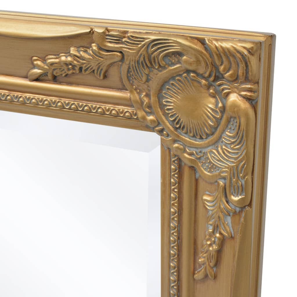 vidaXL Lustro ścienne w stylu barokowym 100x50 cm, złote