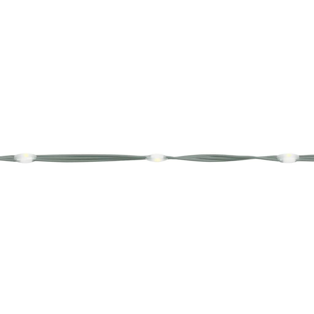 vidaXL Choinka z lampek, na maszt, 200 ciepłych białych LED, 180 cm