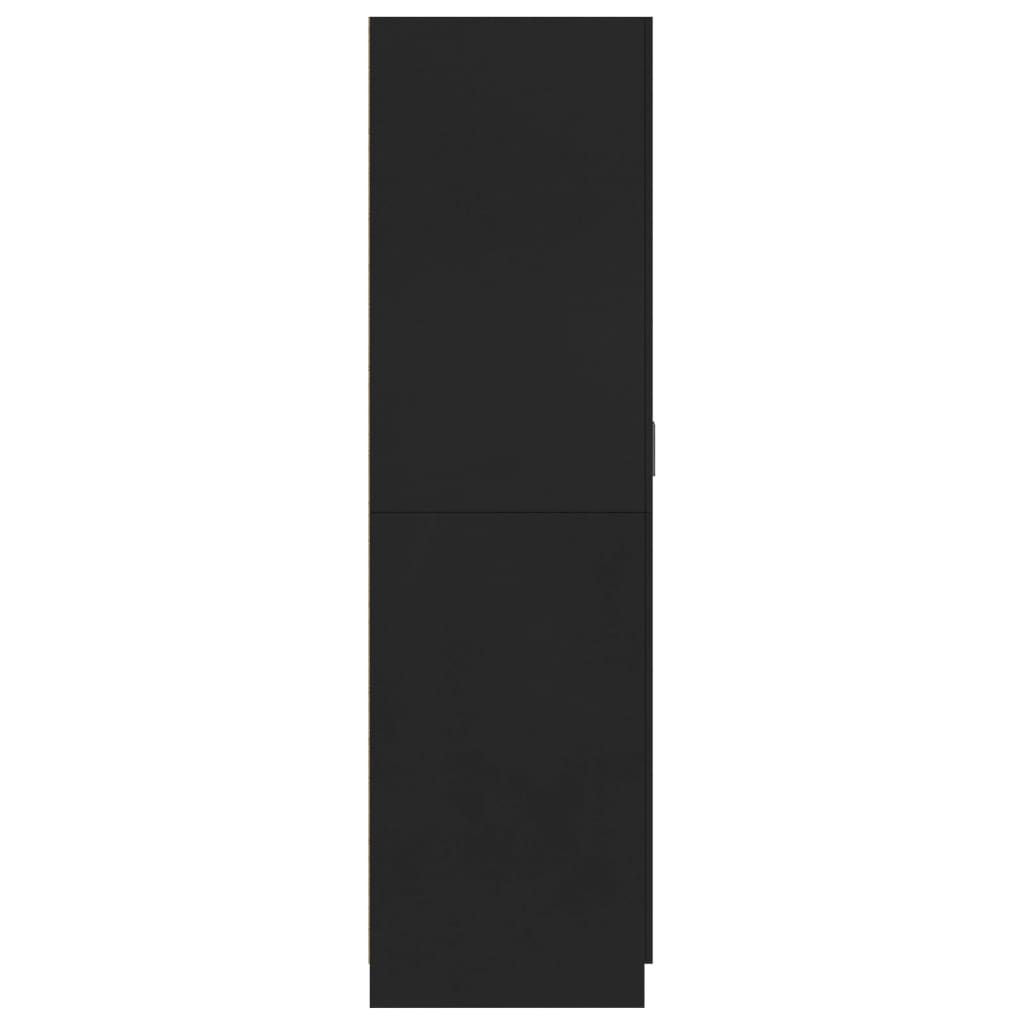 vidaXL Szafa, czarna, 80x52x180 cm, materiał drewnopochodny