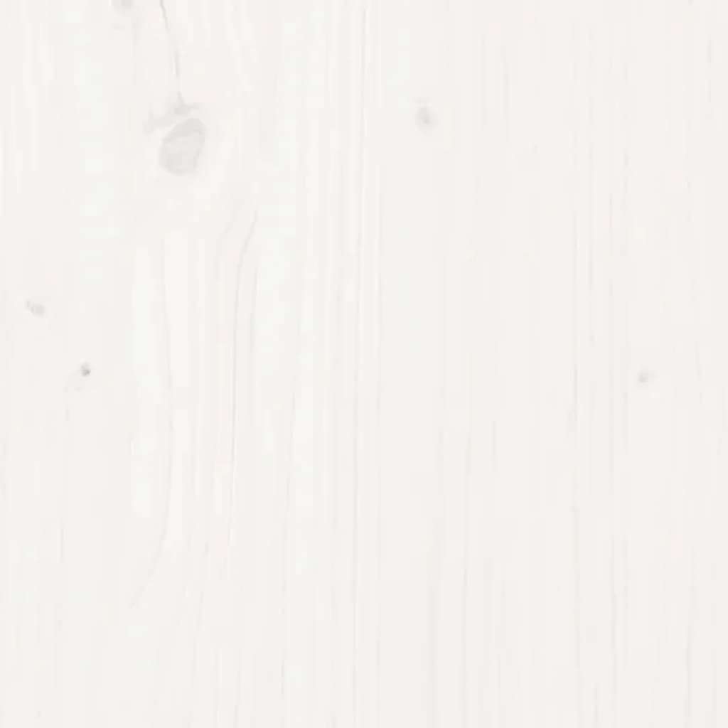 vidaXL Rama łóżka, biała, lite drewno sosnowe, 120x200 cm