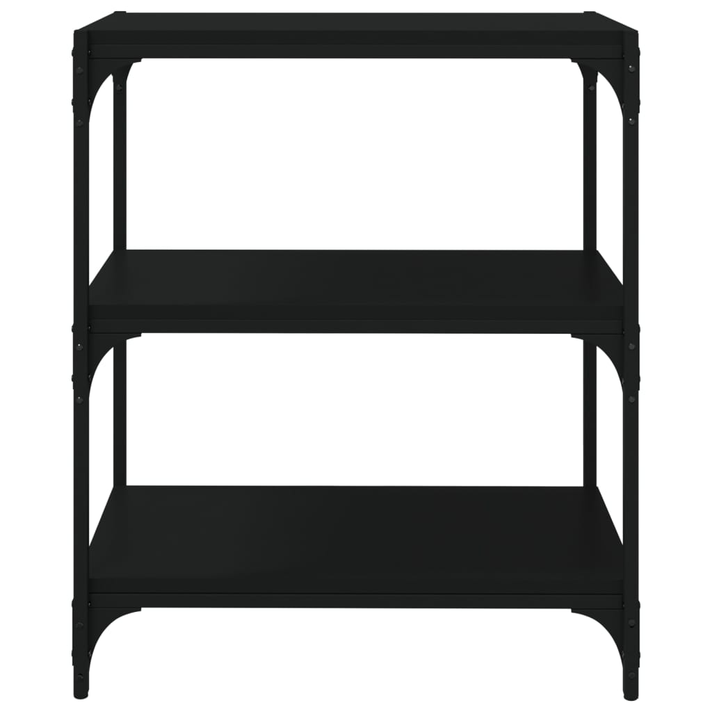 vidaXL Półka na książki, czarna, 60x33x70,5 cm