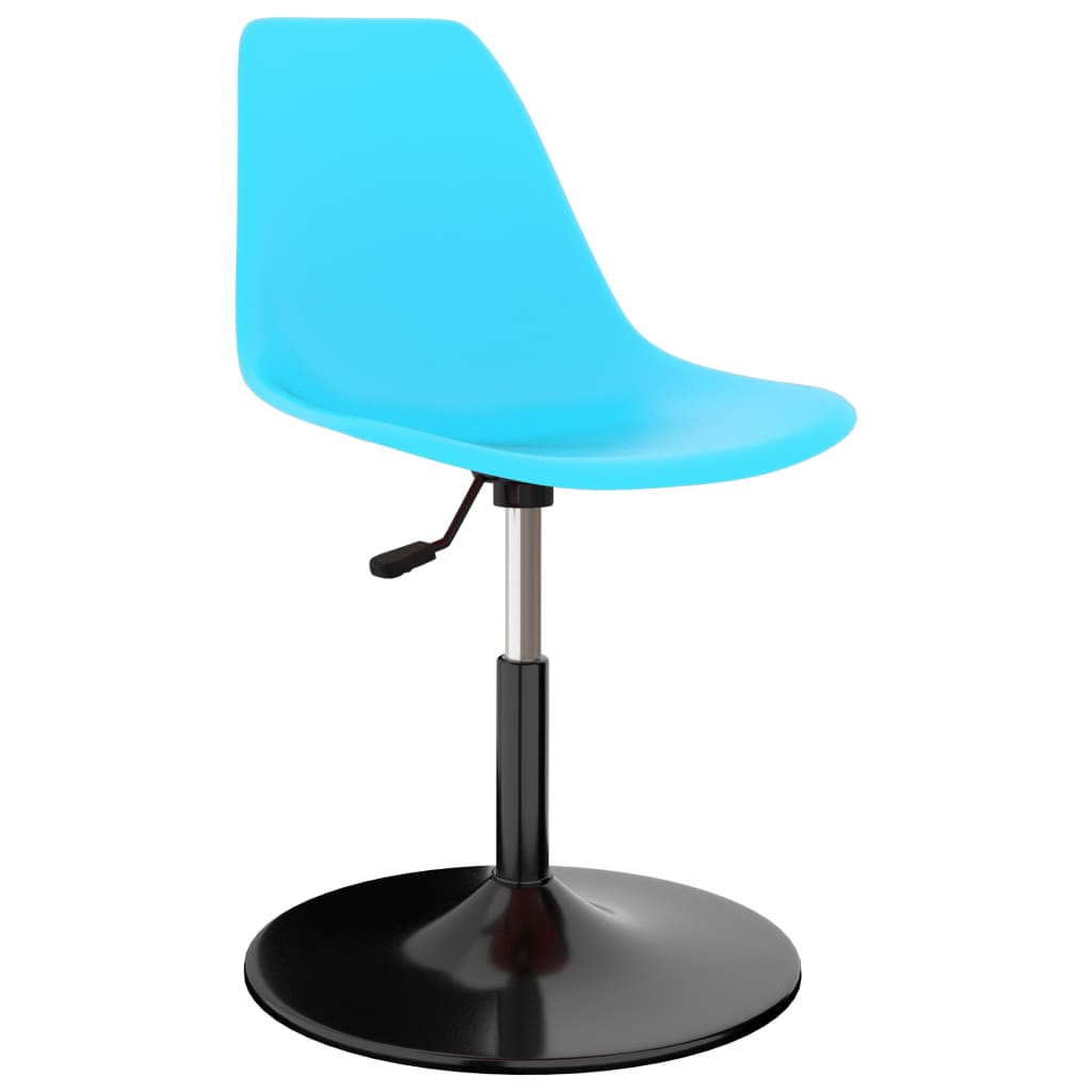 vidaXL Obrotowe krzesła stołowe, 2 szt., niebieskie, PP