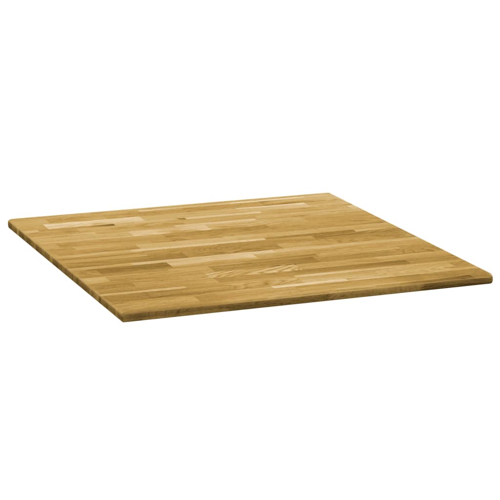 vidaXL Kwadratowy blat do stolika z drewna dębowego, 23 mm, 80 x 80 cm
