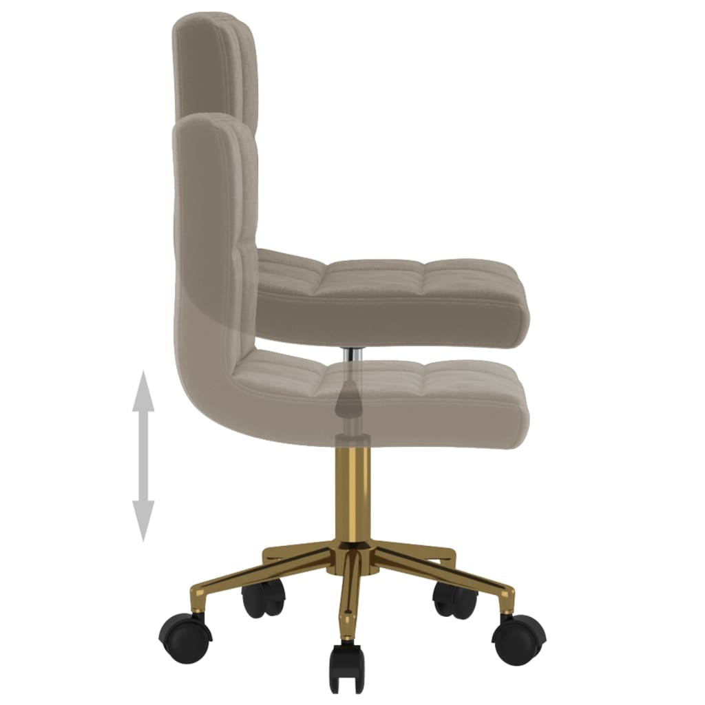 vidaXL Obrotowe krzesła stołowe, 2 szt., jasnoszare, obite aksamitem