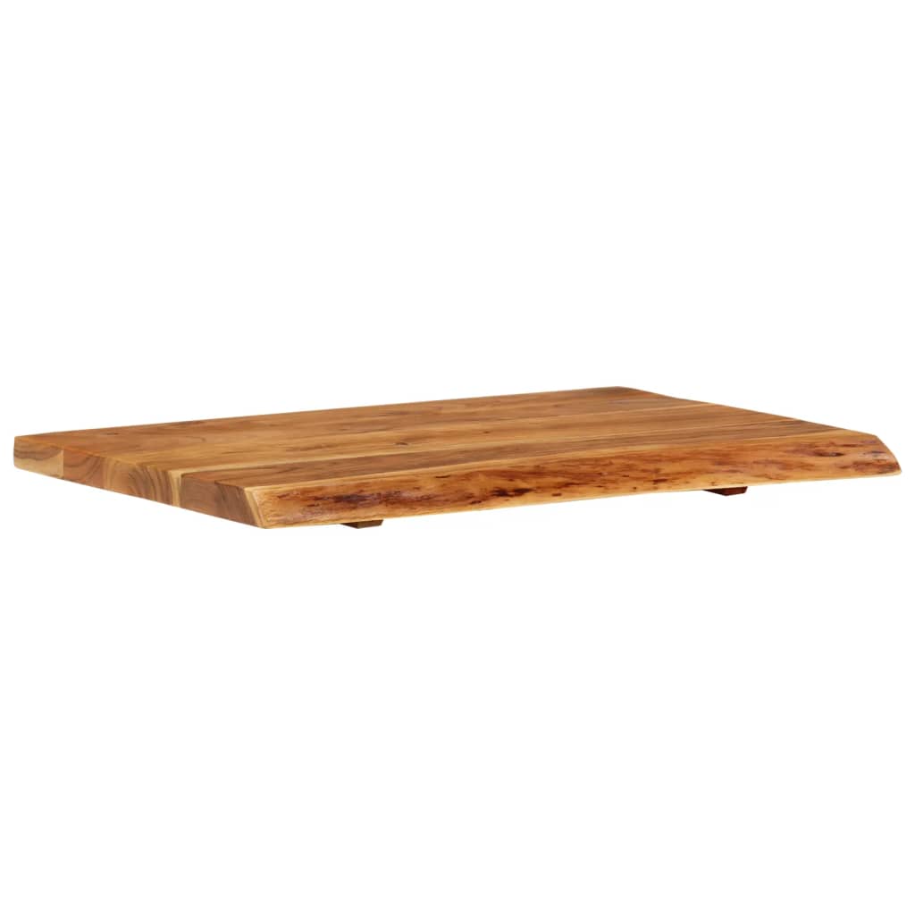 vidaXL Blat łazienkowy, lite drewno akacjowe, 80x52x3,8 cm
