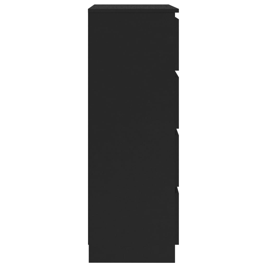 vidaXL Komoda, czarna, 60x35x98,5 cm, materiał drewnopochodny