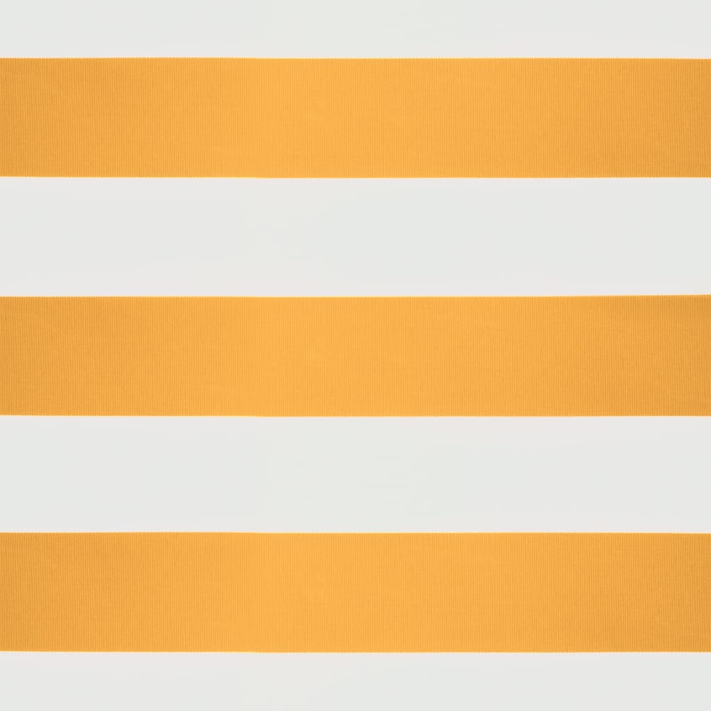 vidaXL Zwijana markiza, żółto-biała, 3x2,5 m, tkanina i aluminium