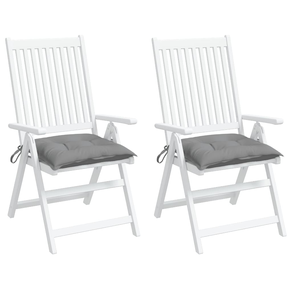 vidaXL Poduszki na krzesła, 2 szt., szare, 40x40x7 cm, tkanina