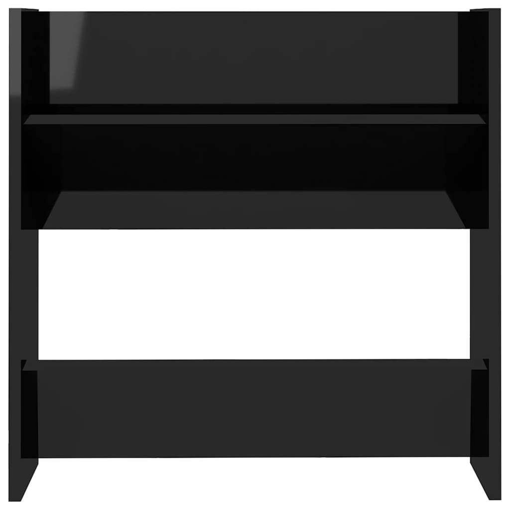 vidaXL Półka ścienna na buty, czarna, połysk, 60x18x60 cm, płyta