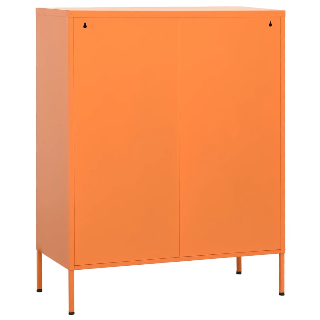vidaXL Szafka, pomarańczowa, 80x35x101,5 cm, stalowa
