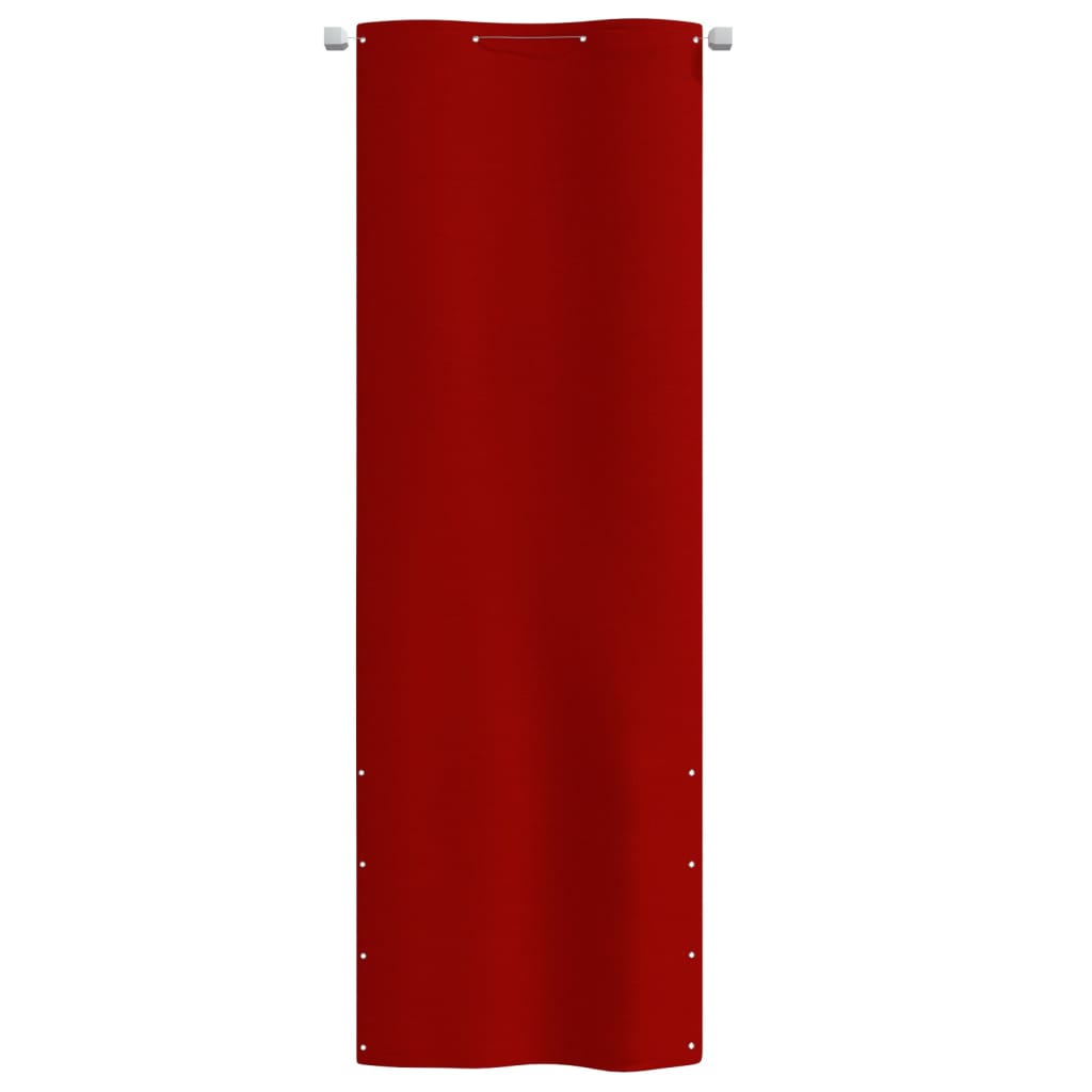 vidaXL Parawan balkonowy, czerwony, 80x240 cm, tkanina Oxford