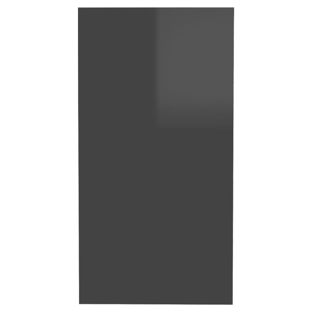 vidaXL Stolik na wysoki połysk, szary, 50x26x50 cm, płyta wiórowa