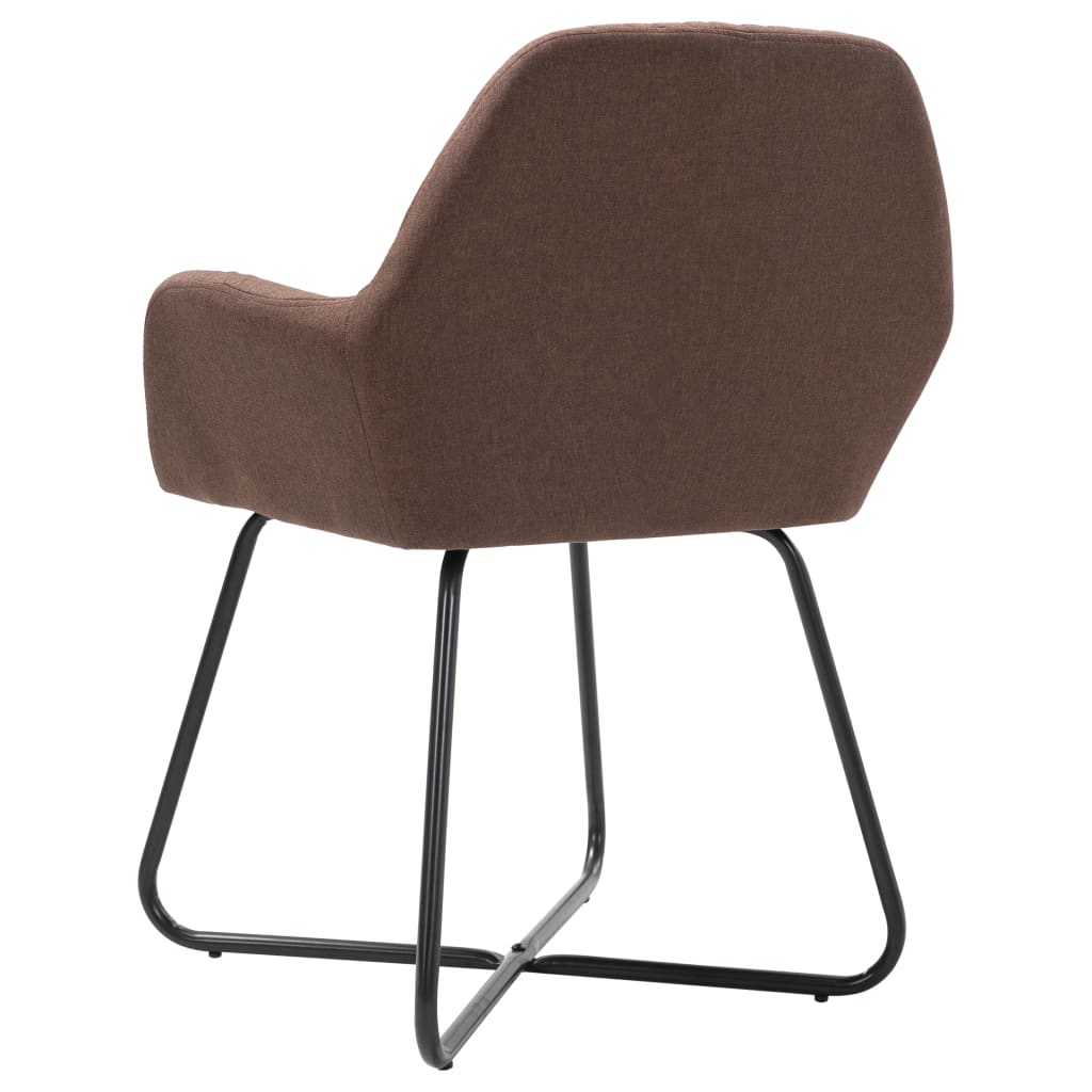vidaXL Krzesła stołowe, 2 szt., brązowe, obite tkaniną