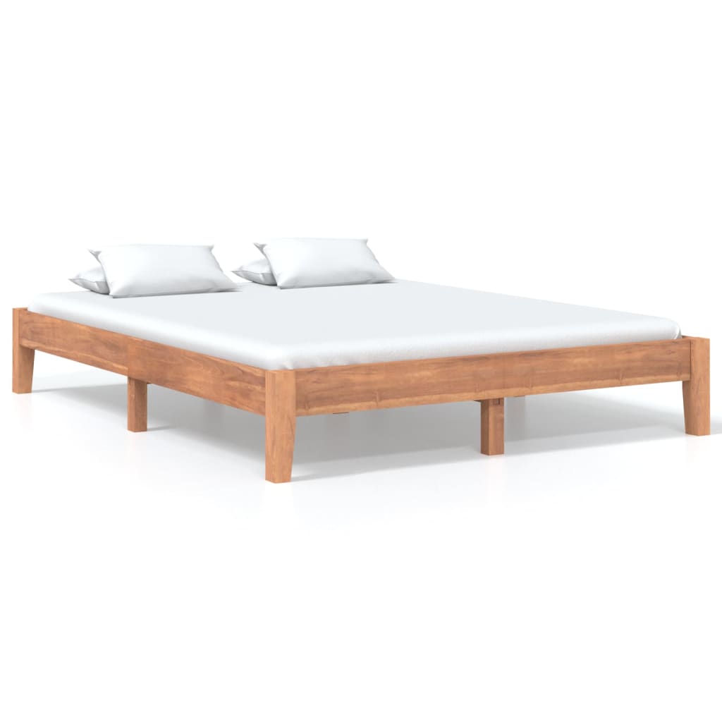 vidaXL Rama łóżka, lite drewno tekowe, 160 x 200 cm