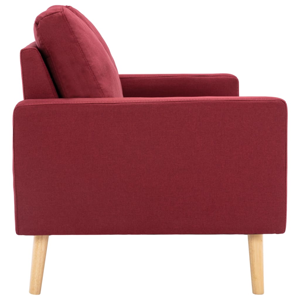 vidaXL 2-osobowa sofa, kolor czerwonego wina, tapicerowana tkaniną