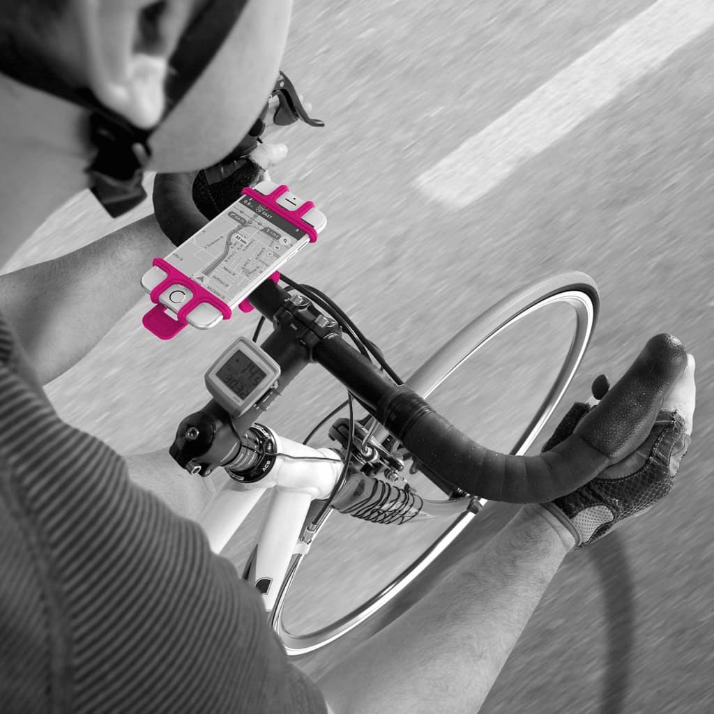 Celly Uchwyt rowerowy na telefon Easybike, różowy