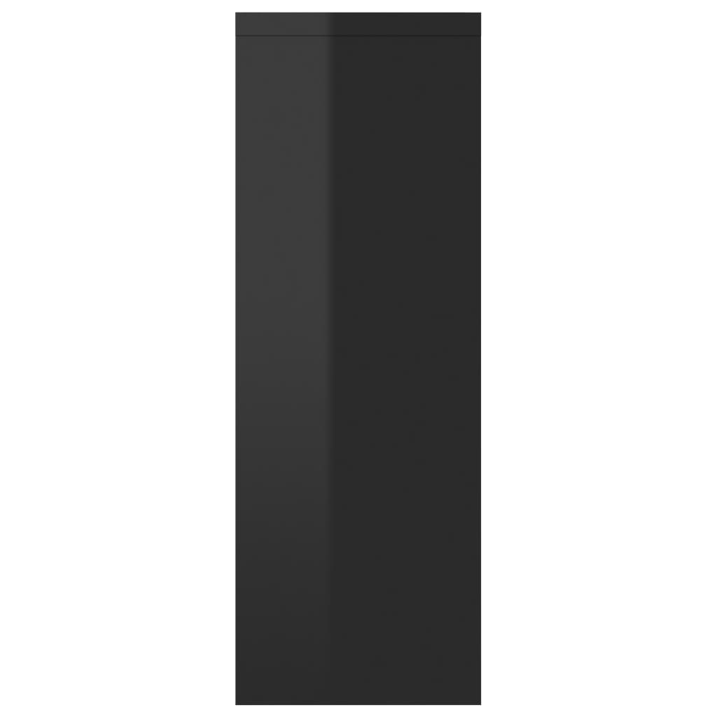 vidaXL Półka ścienna, wysoki połysk, czarna, 45,1x16x45,1 cm, płyta