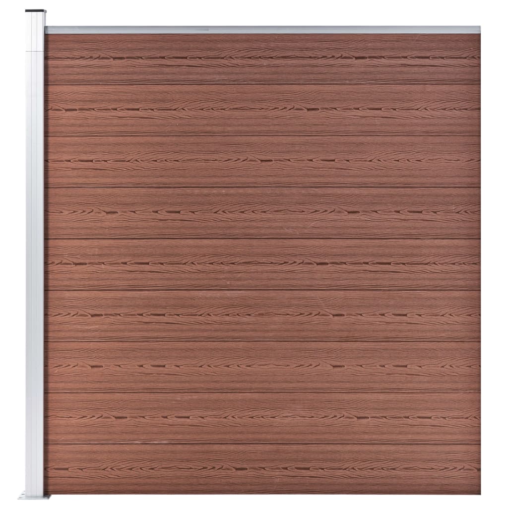vidaXL Ogrodzenie ogrodowe, WPC, 175x186 cm, brązowe