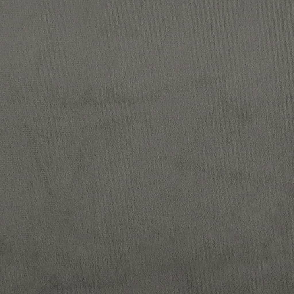 vidaXL Zagłówek do łóżka, ciemnoszary, 100x5x78/88 cm, aksamit