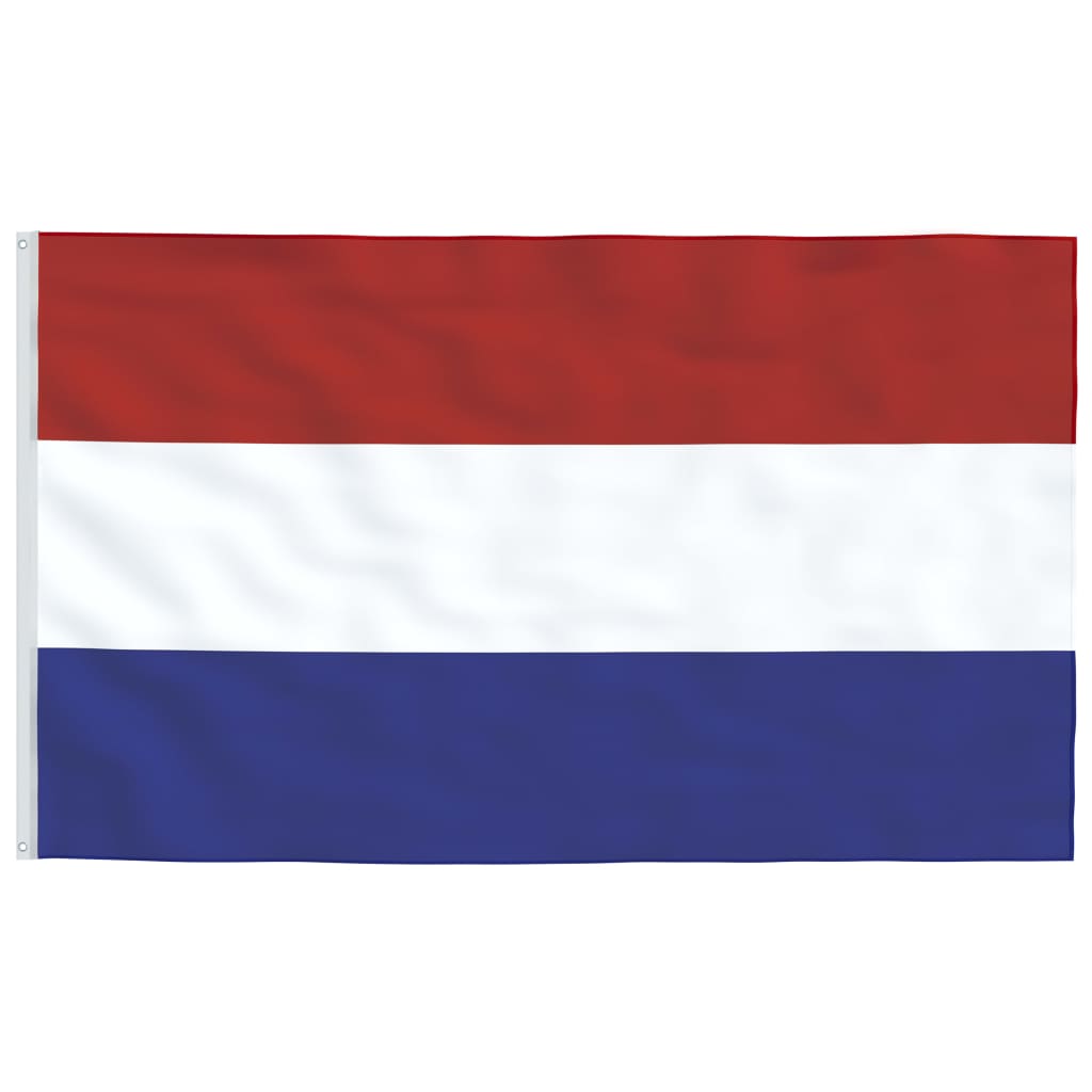 vidaXL Flaga Holandii z masztem, 6,23 m, aluminium