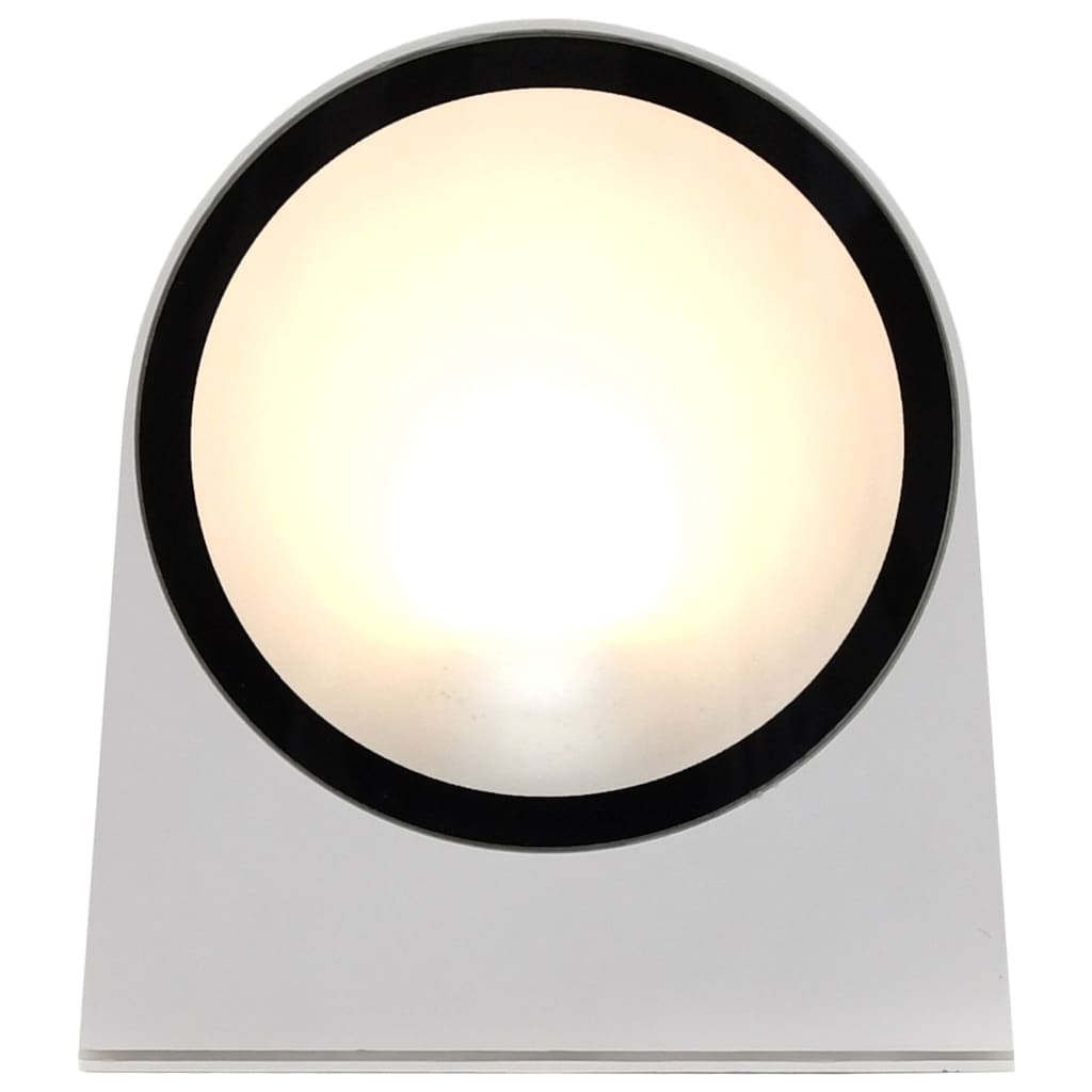 vidaXL Zewnętrzne lampy ścienne, 2 szt., 11 W, białe, okrągłe