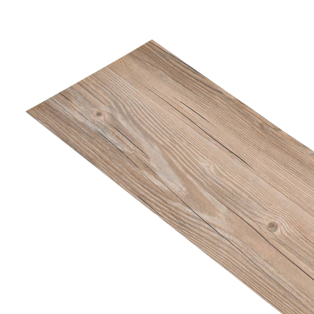 vidaXL Panele podłogowe z PVC, 4,46 m², 3 mm, dębowy brąz