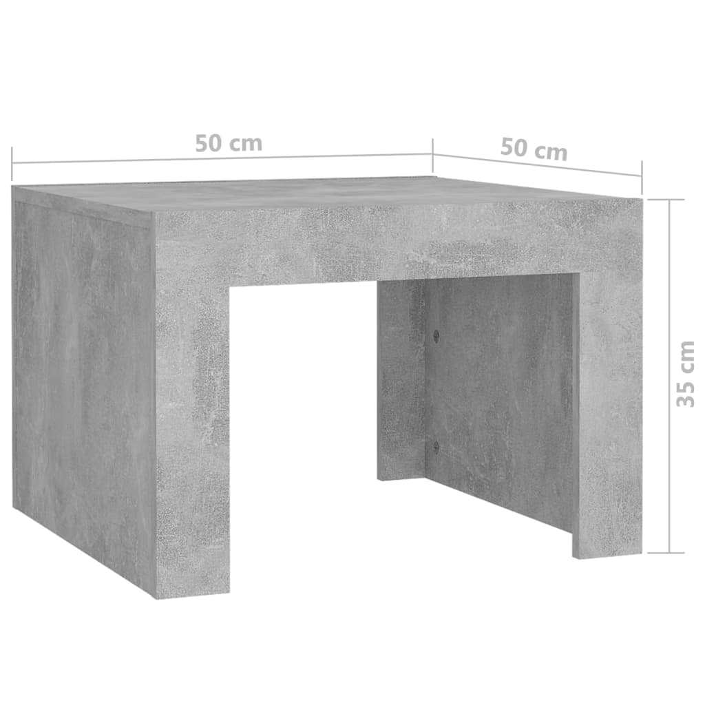 vidaXL Stolik kawowy, betonowy, 50x50x35 cm, materiał drewnopochodny