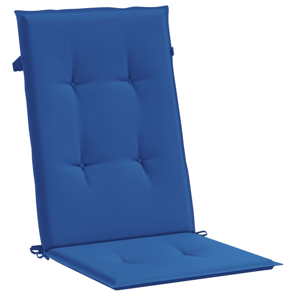 vidaXL Poduszki na krzesła ogrodowe, 4 szt., niebieskie, 120x50x3 cm