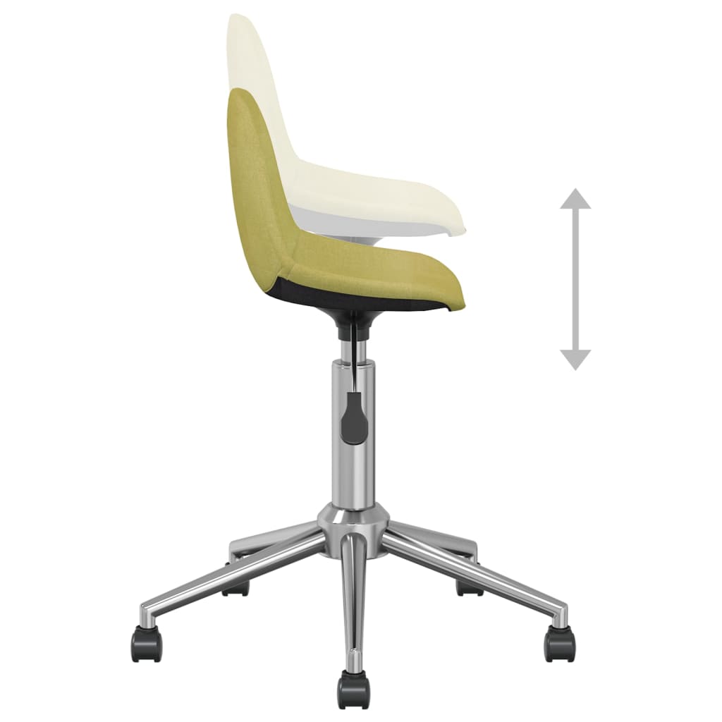 vidaXL Obrotowe krzesła stołowe, 4 szt., ciemnozielone, obite tkaniną