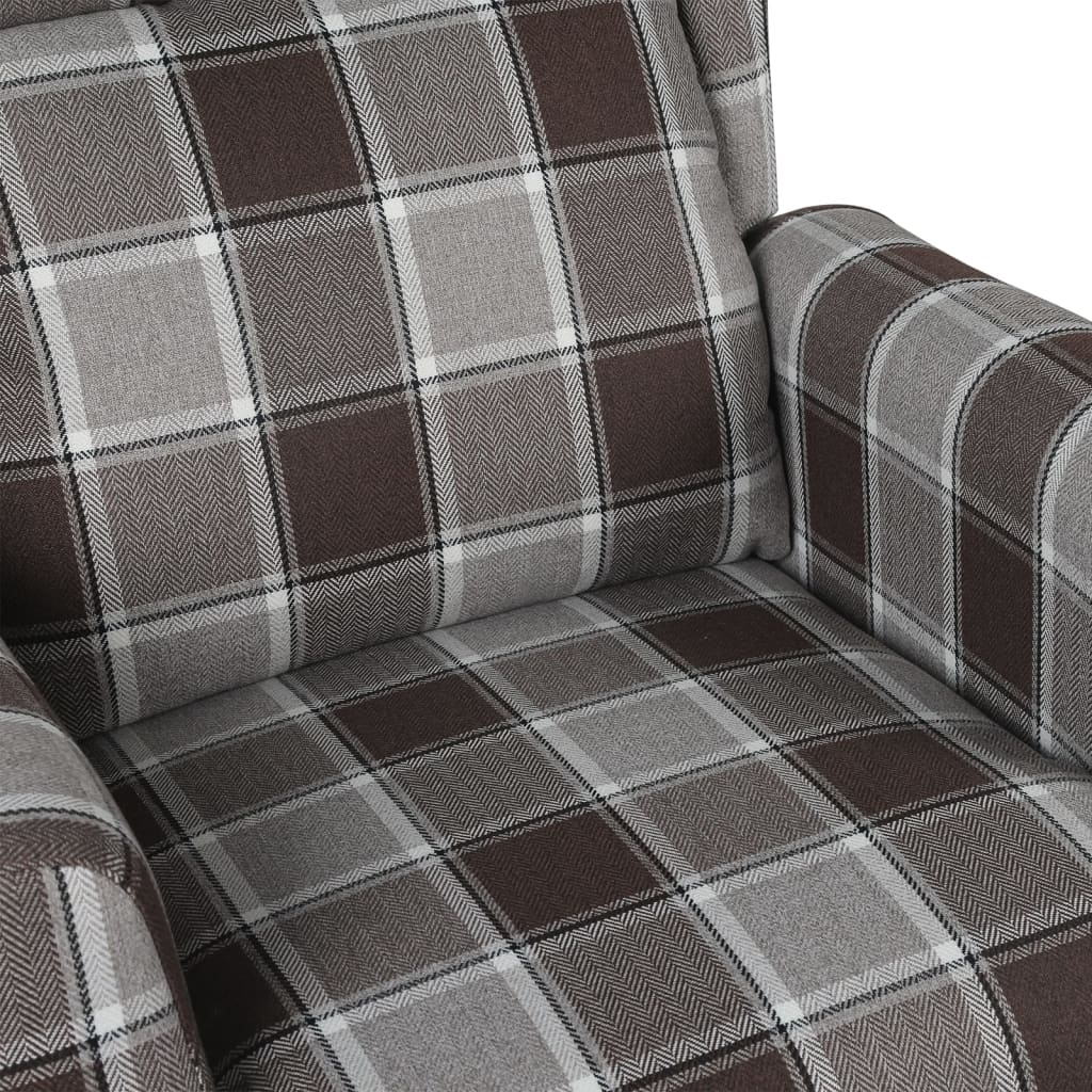 vidaXL Masujący fotel podnoszony, rozkładany, brązowy, tkanina