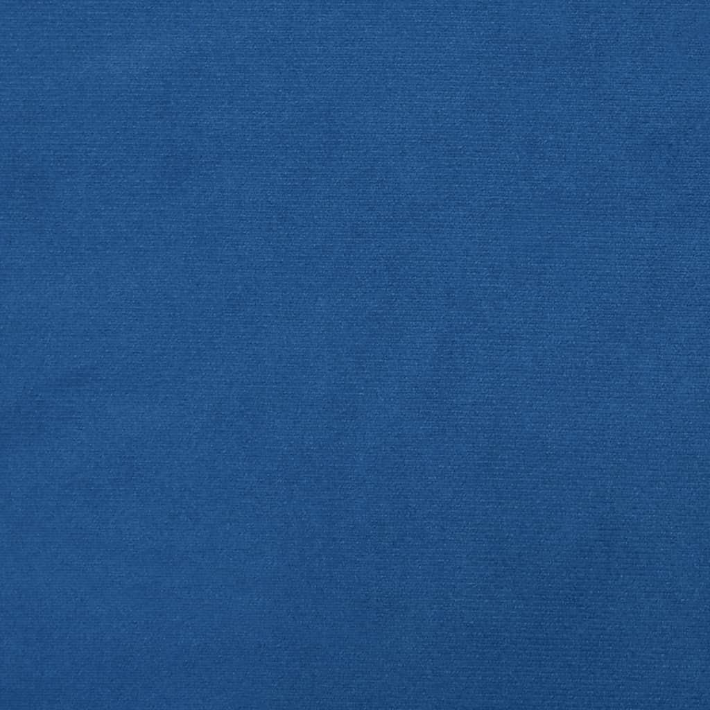 vidaXL Fotel, niebieski, obity aksamitem i PVC