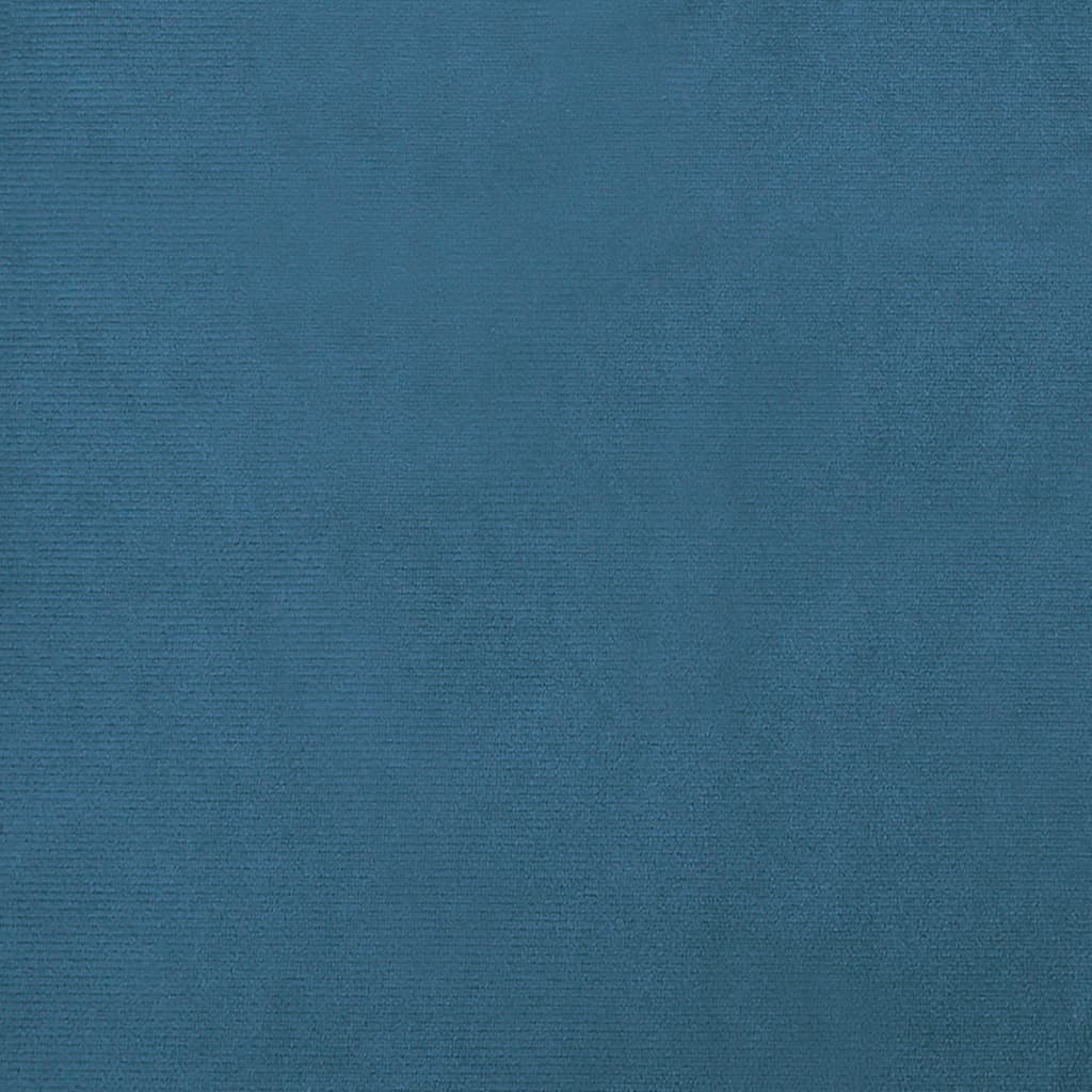 vidaXL Sofa dziecięca z podnóżkiem, niebieska, 100x50x30 cm, aksamit