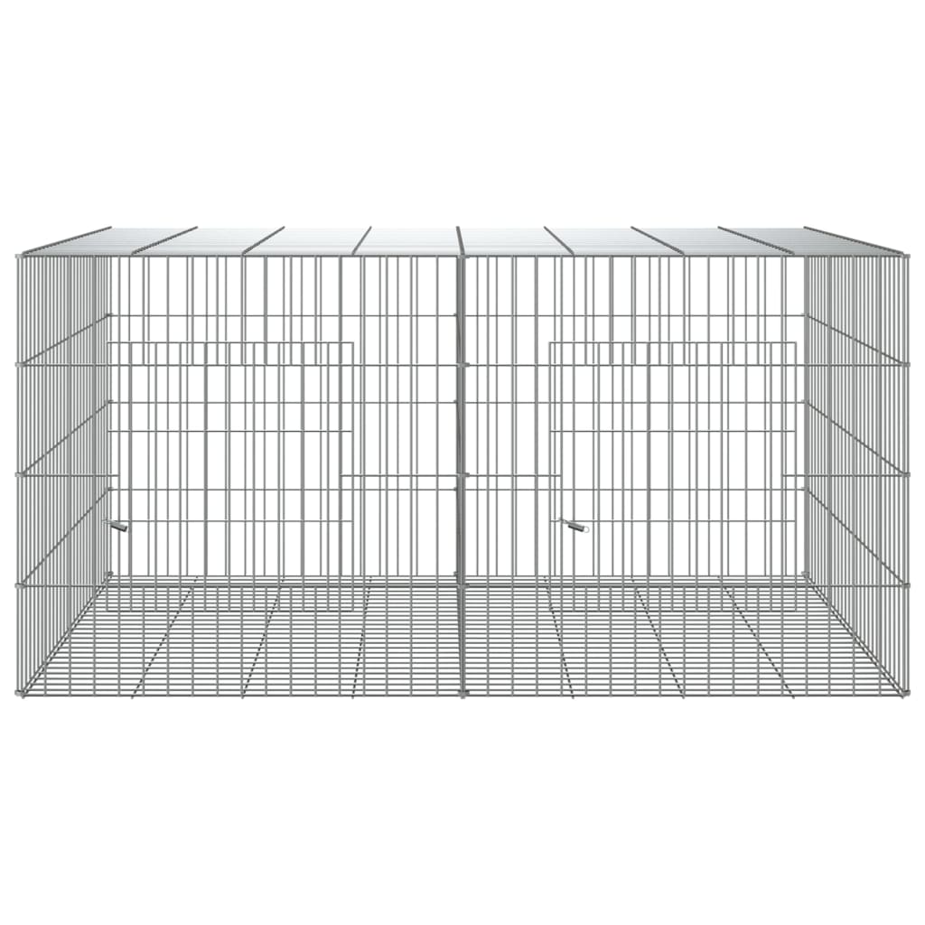 vidaXL Klatka dla królika, 2 panele, 110x79x54cm, galwanizowane żelazo