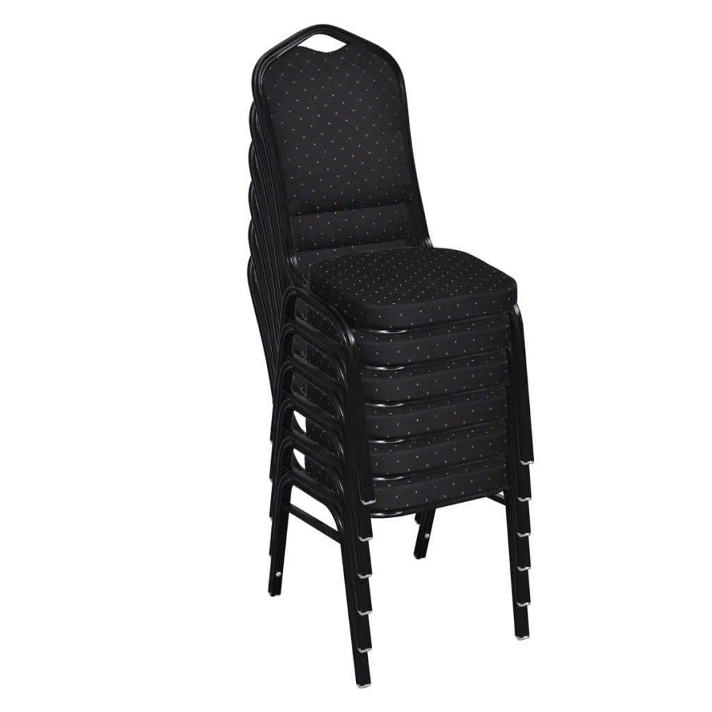 vidaXL Krzesła stołowe, 20 szt., czarne, obite tkaniną