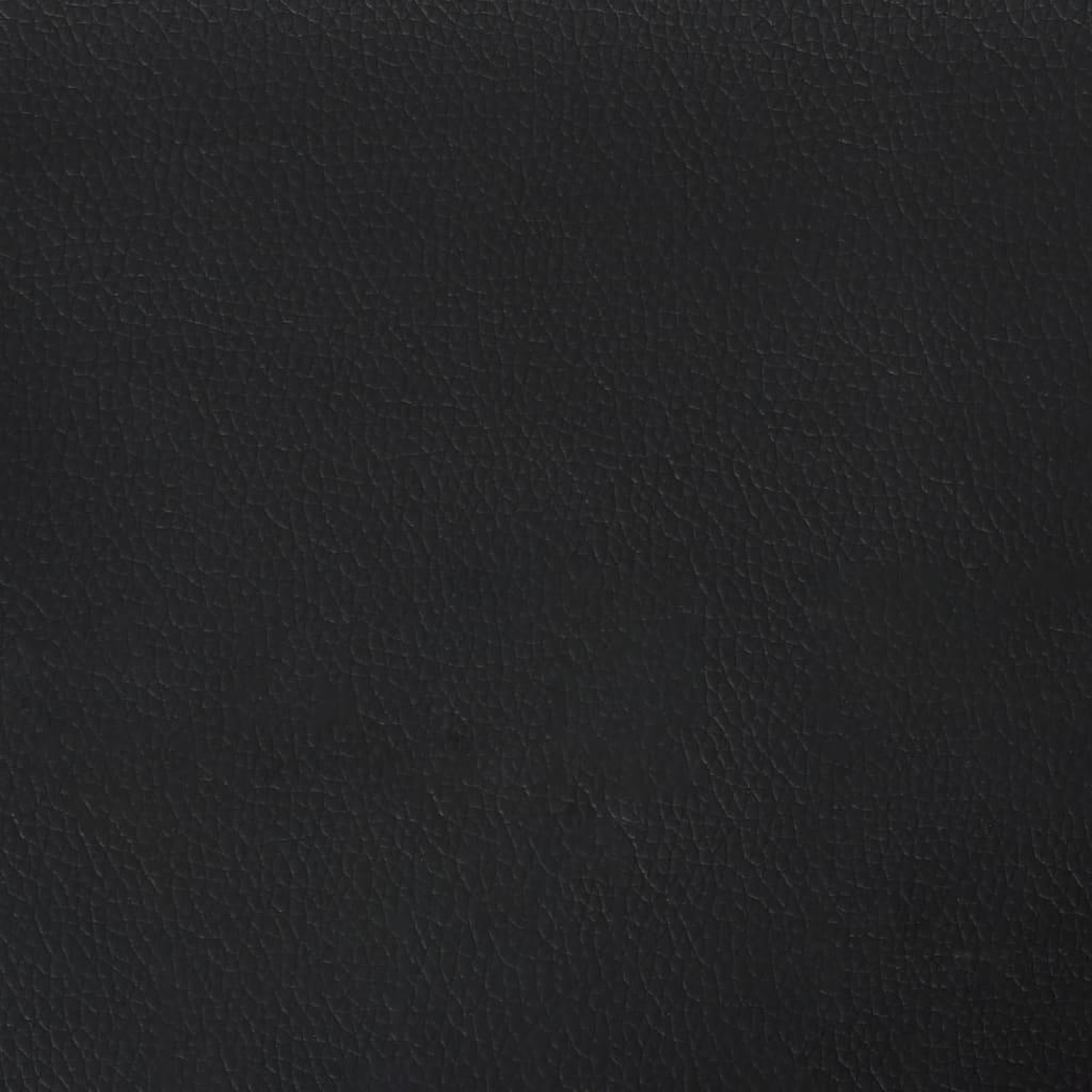 vidaXL Zagłówek uszak, czarny, 83x23x118/128 cm, sztuczna skóra