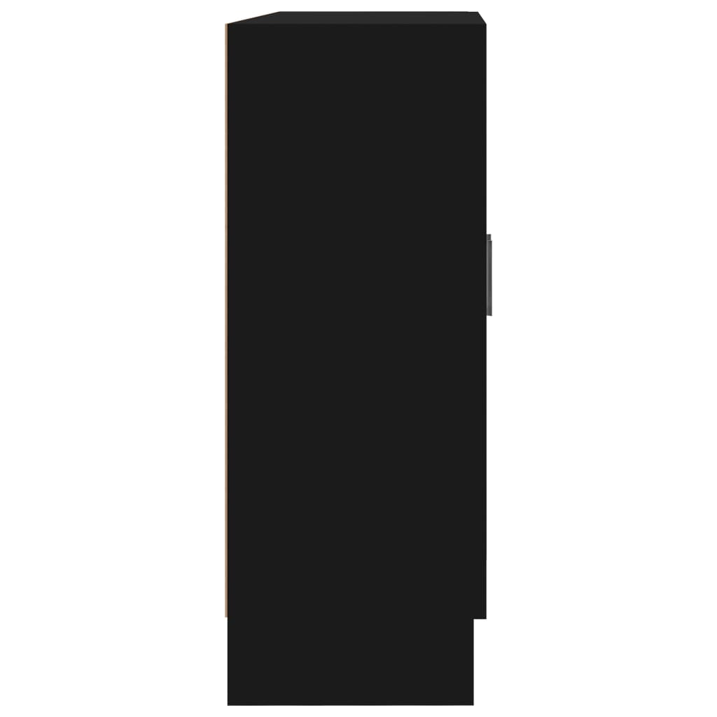 vidaXL Szafka na książki, czarna, 82,5 x 30,5 x 80 cm, płyta wiórowa