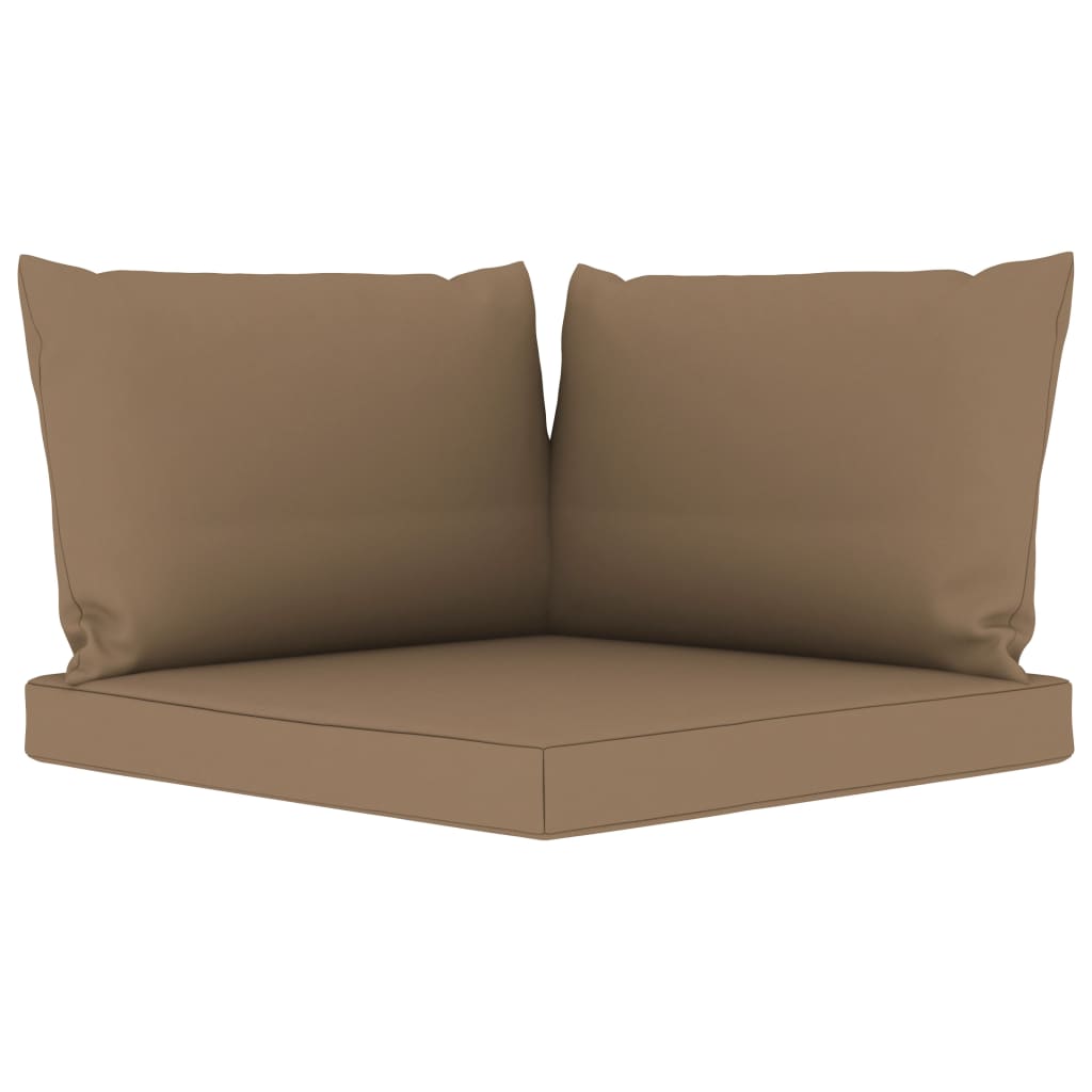 vidaXL Ogrodowa sofa 4-os. z poduszkami w kolorze taupe