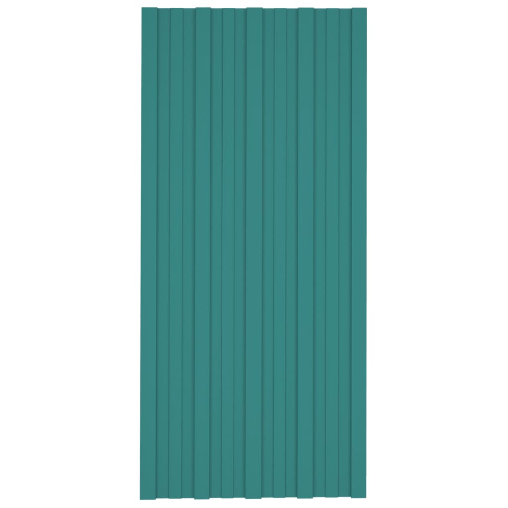 vidaXL Panele dachowe, 36 szt., stal galwanizowana, brązowe, 100x45 cm