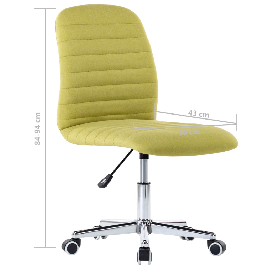 vidaXL Krzesła stołowe, 2 szt., zielone, obite tkaniną