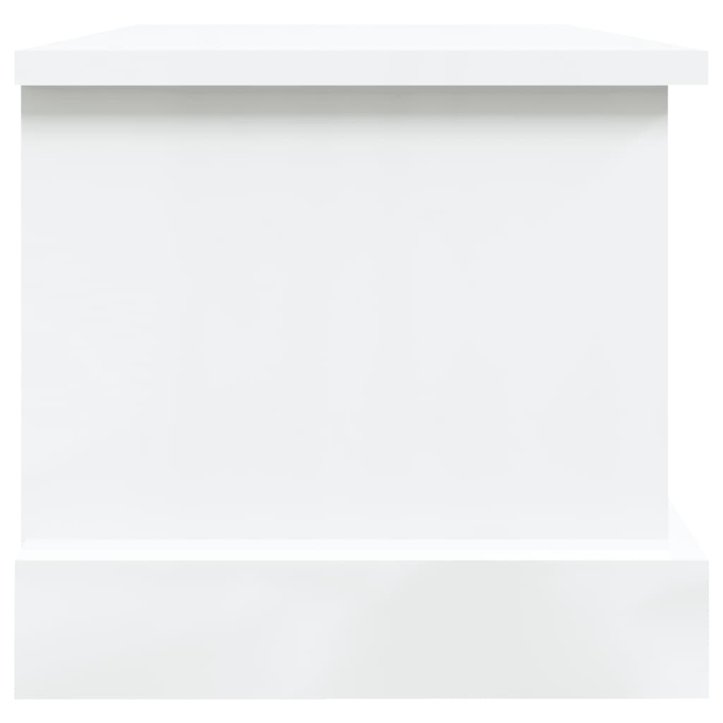 vidaXL Skrzynia, biała, połysk, 50x30x28 cm, materiał drewnopochodny