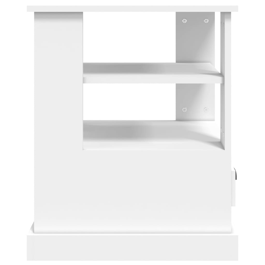 vidaXL Stolik boczny, biały, 50x50x60 cm, materiał drewnopochodny